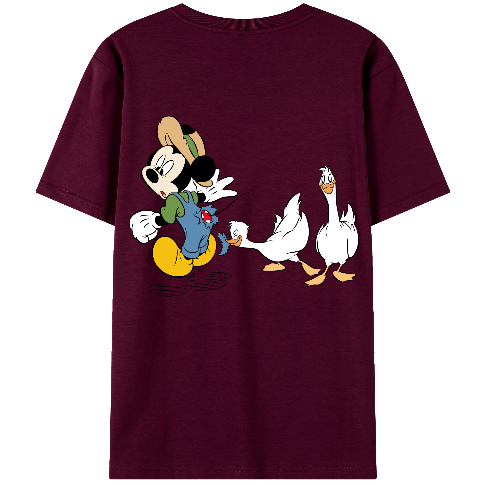 （画像用） ミッキーマウス Mickey Mouse レディース半袖Tシャツ(バックプリント)